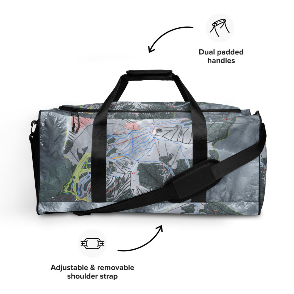 Arapahoe Basin, Colorado Ski Trail Map Duffle Bag - Powderaddicts