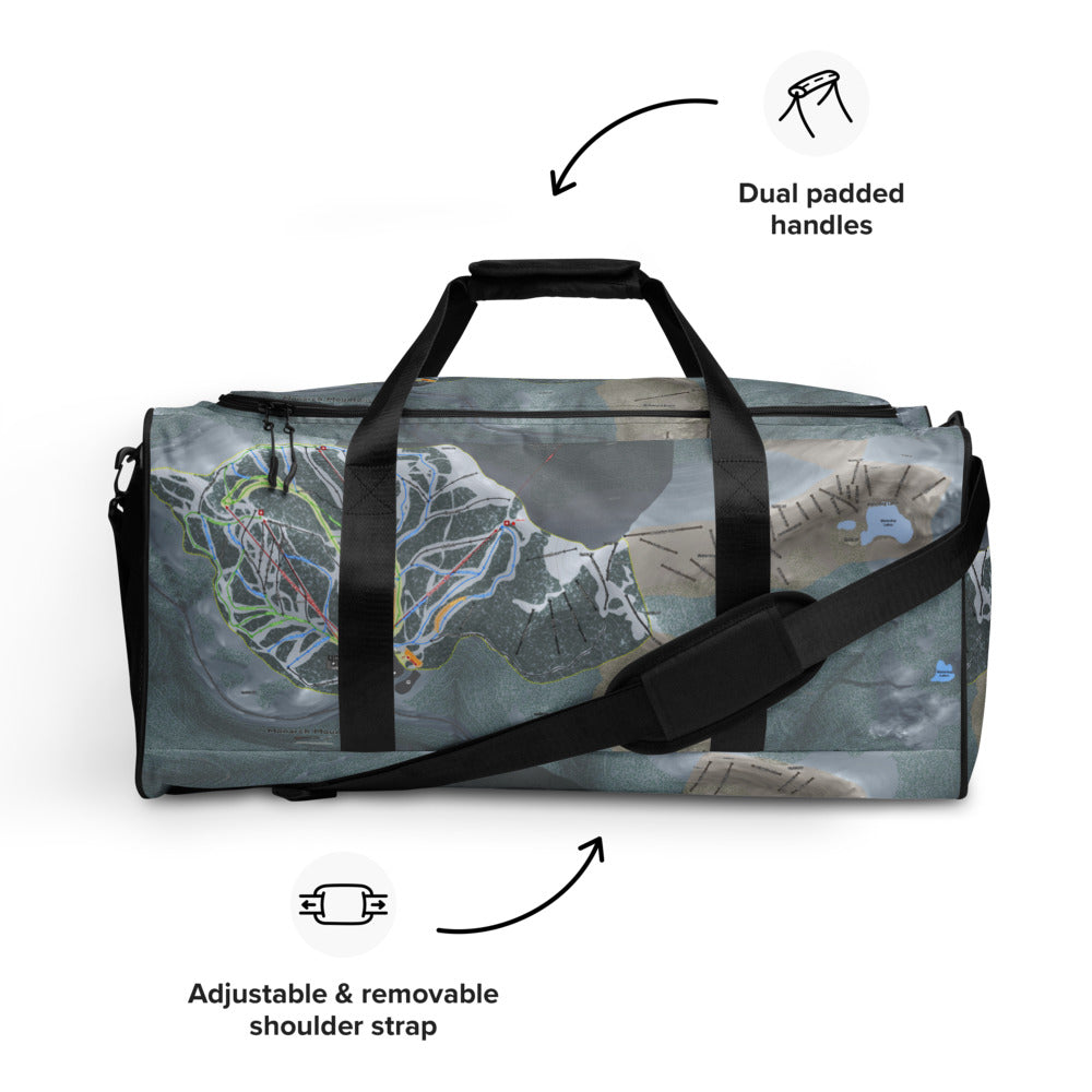 Monarch Mtn, Colorado Ski Trail Map Duffle Bag - Powderaddicts
