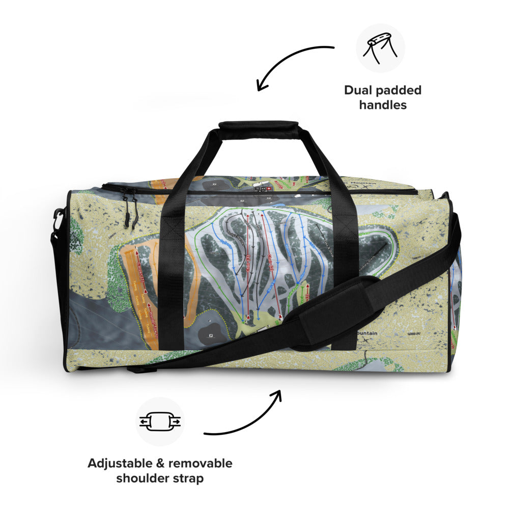 Nordic Mountain, Wisconsin Ski Trail Map Duffle Bag - Powderaddicts