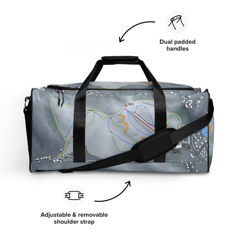 Sun Valley Dollar Mtn, Idaho Ski Trail Map Duffle Bag - Powderaddicts