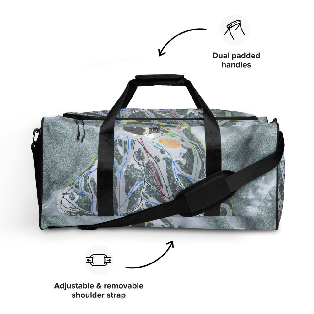 Hogadon, Wyoming Ski Trail Map Duffle Bag - Powderaddicts