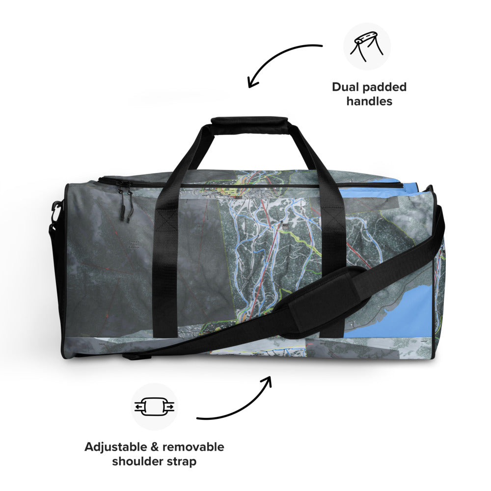 Tamarack, Idaho Ski Trail Map Duffle Bag - Powderaddicts