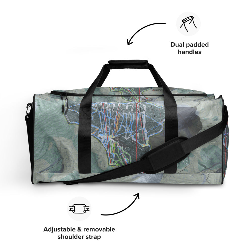Belleayre, New York Ski Trail Map Duffle Bag - Powderaddicts