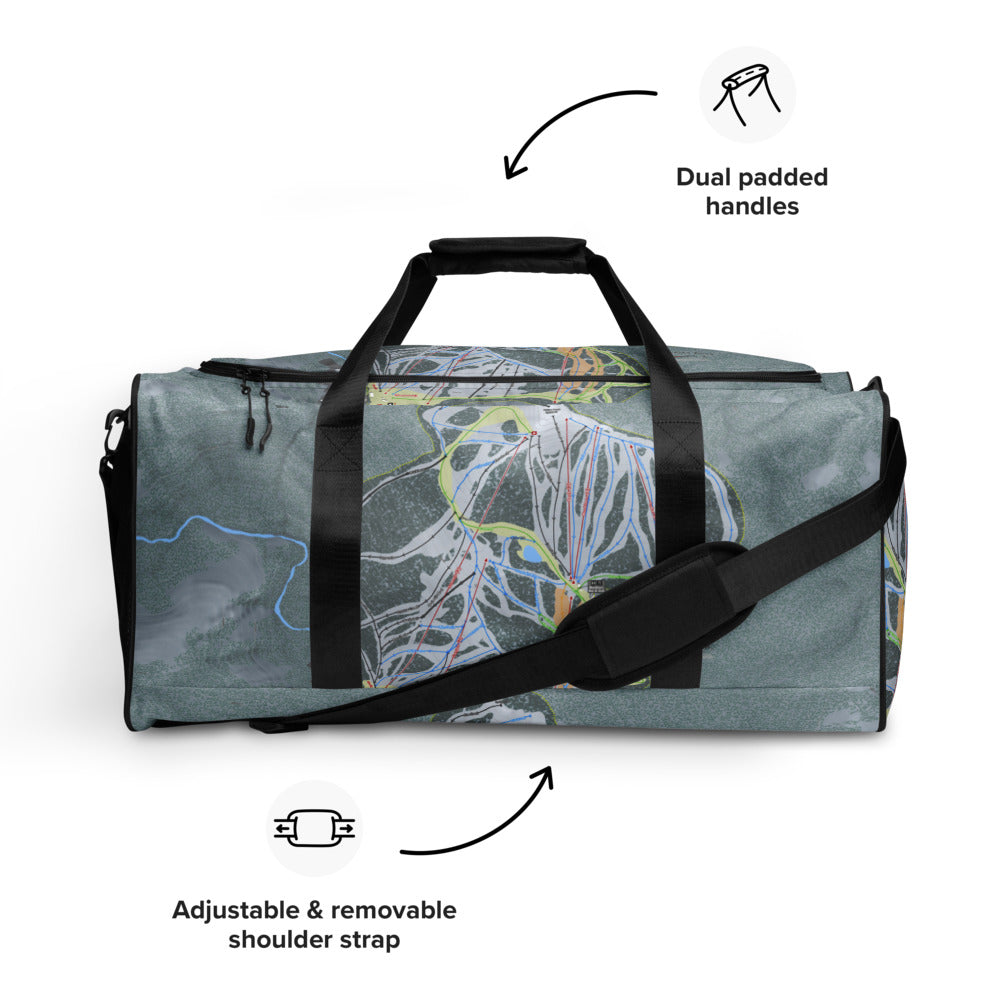 China Peak, California Ski Trail Map Duffle Bag - Powderaddicts