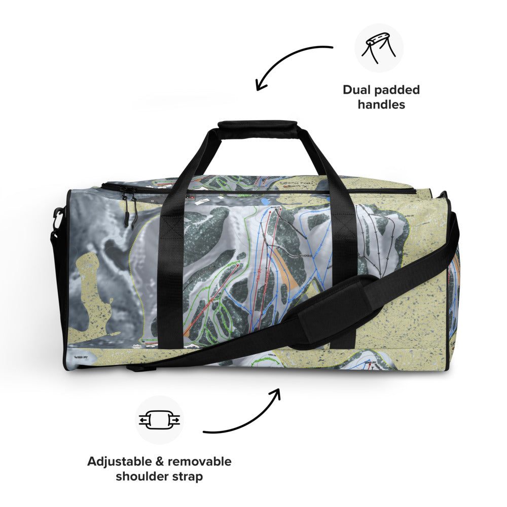Caberfae Peaks, Michigan Ski Trail Map Duffle Bag - Powderaddicts