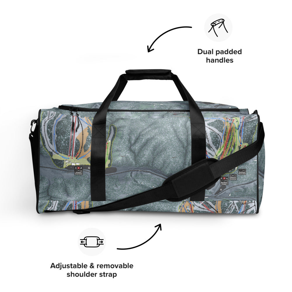 Mountain High, California Ski Trail Map Duffle Bag - Powderaddicts