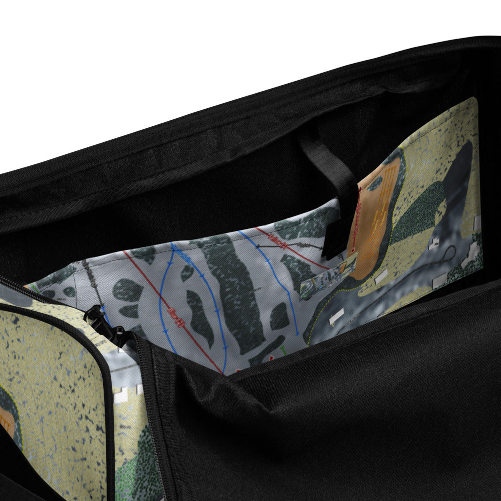 Mt Holiday, Michigan Ski Trail Map Duffle Bag - Powderaddicts
