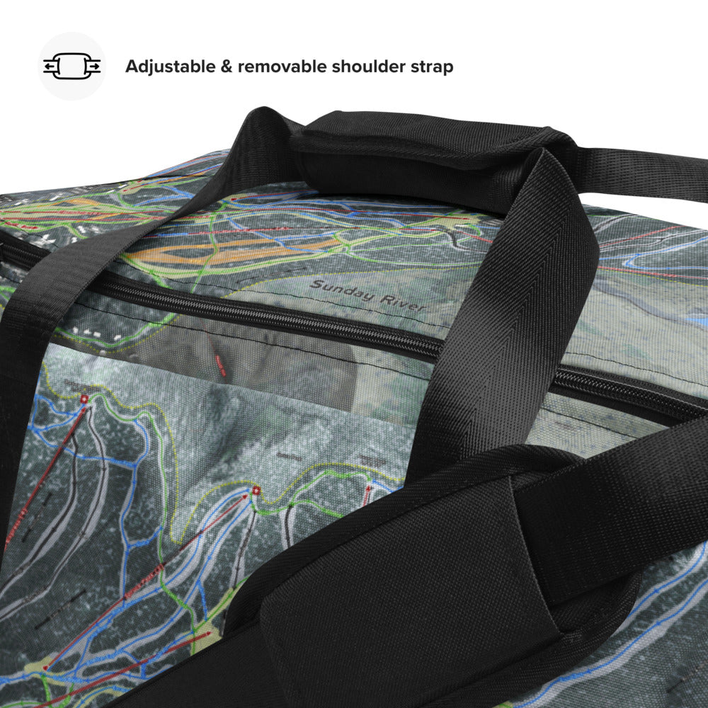 Sunday River, Maine Ski Trail Map Printed Duffle Bag - Powderaddicts