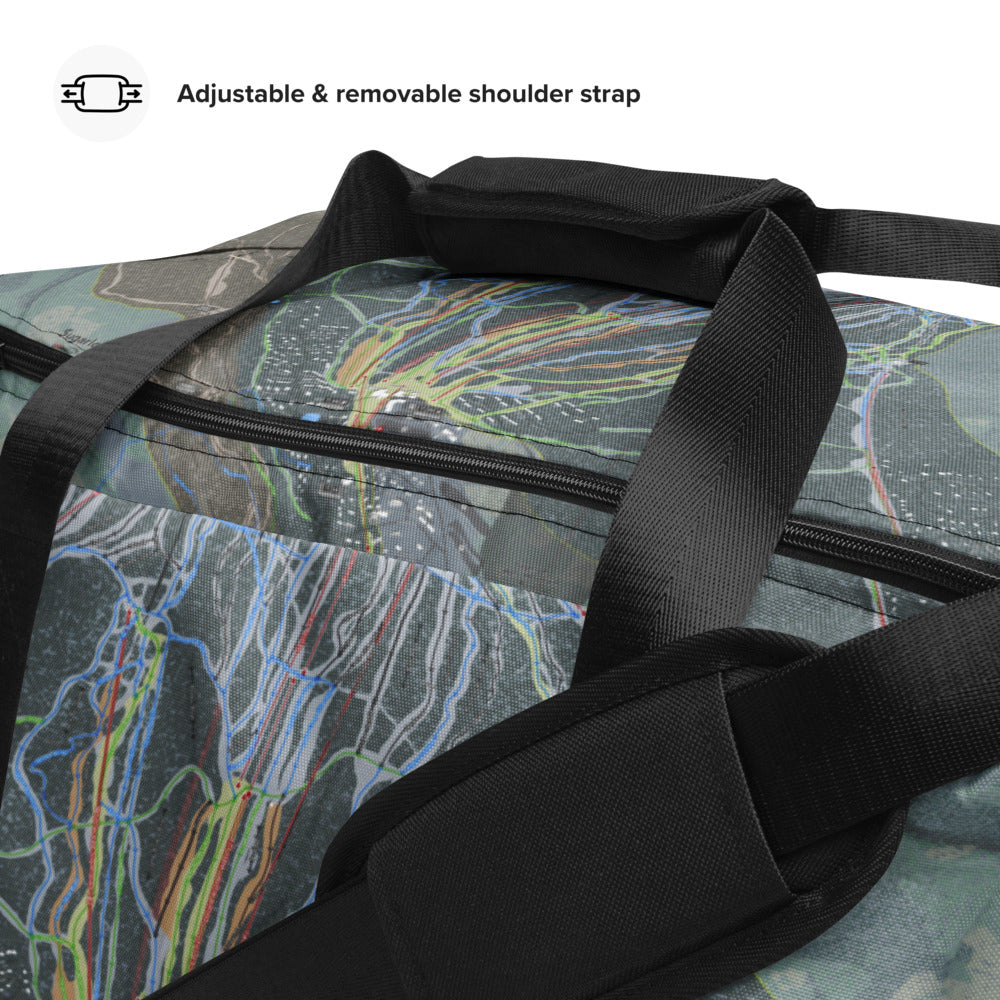 Sugarloaf, Maine Ski Trail Map Printed Duffle Bag - Powderaddicts