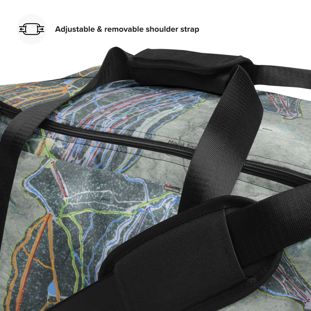 Mount Snow, Vermont Ski Trail Map Printed Duffle Bag - Powderaddicts