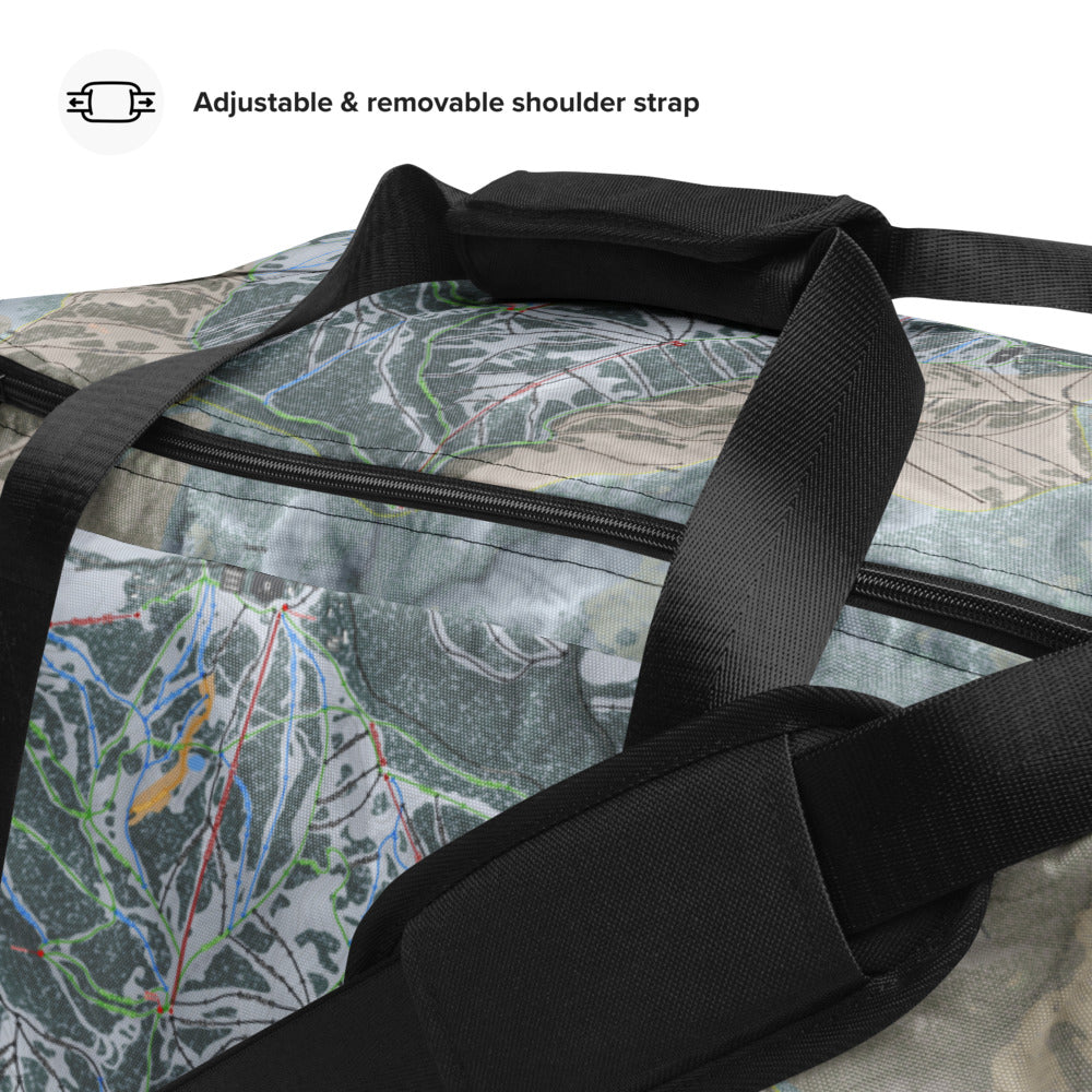 Powder Mtn, Utah Ski Trail Map Printed Duffle Bag - Powderaddicts