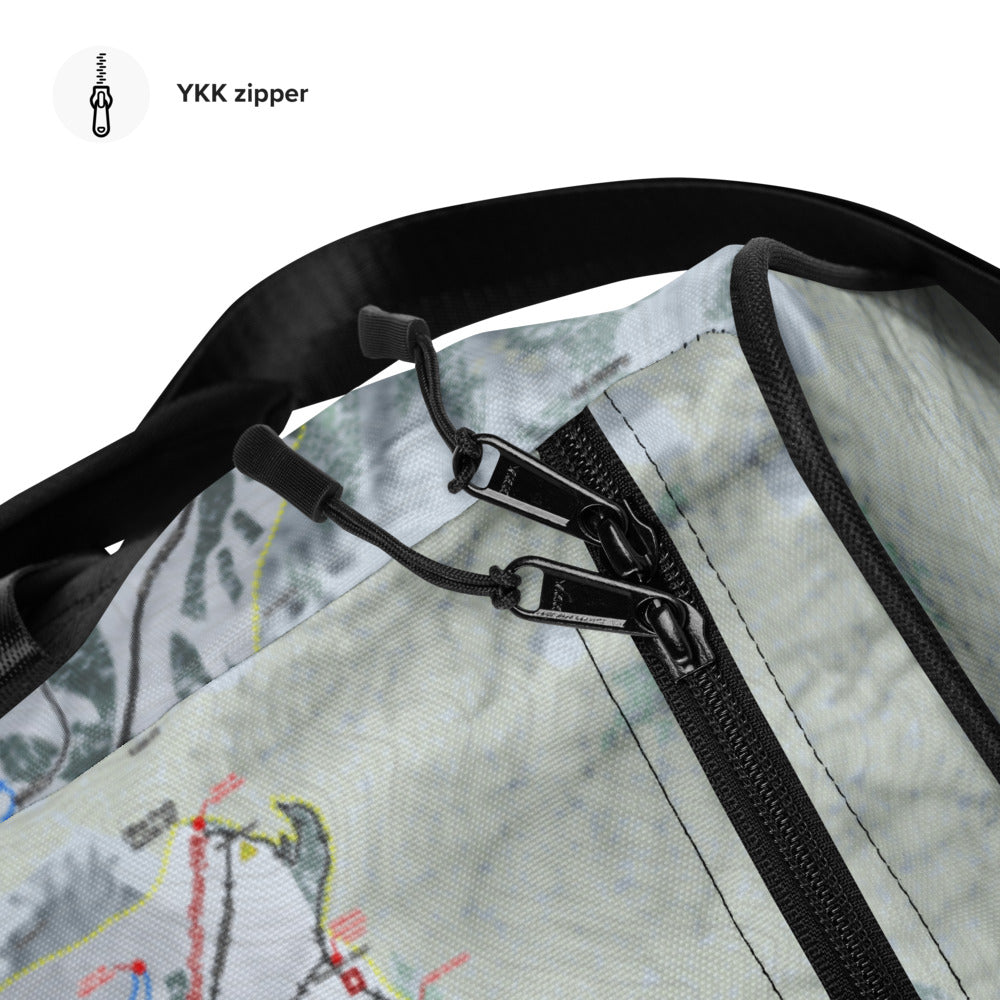 Snowbasin, Utah Ski Trail Map Printed Duffle Bag - Powderaddicts