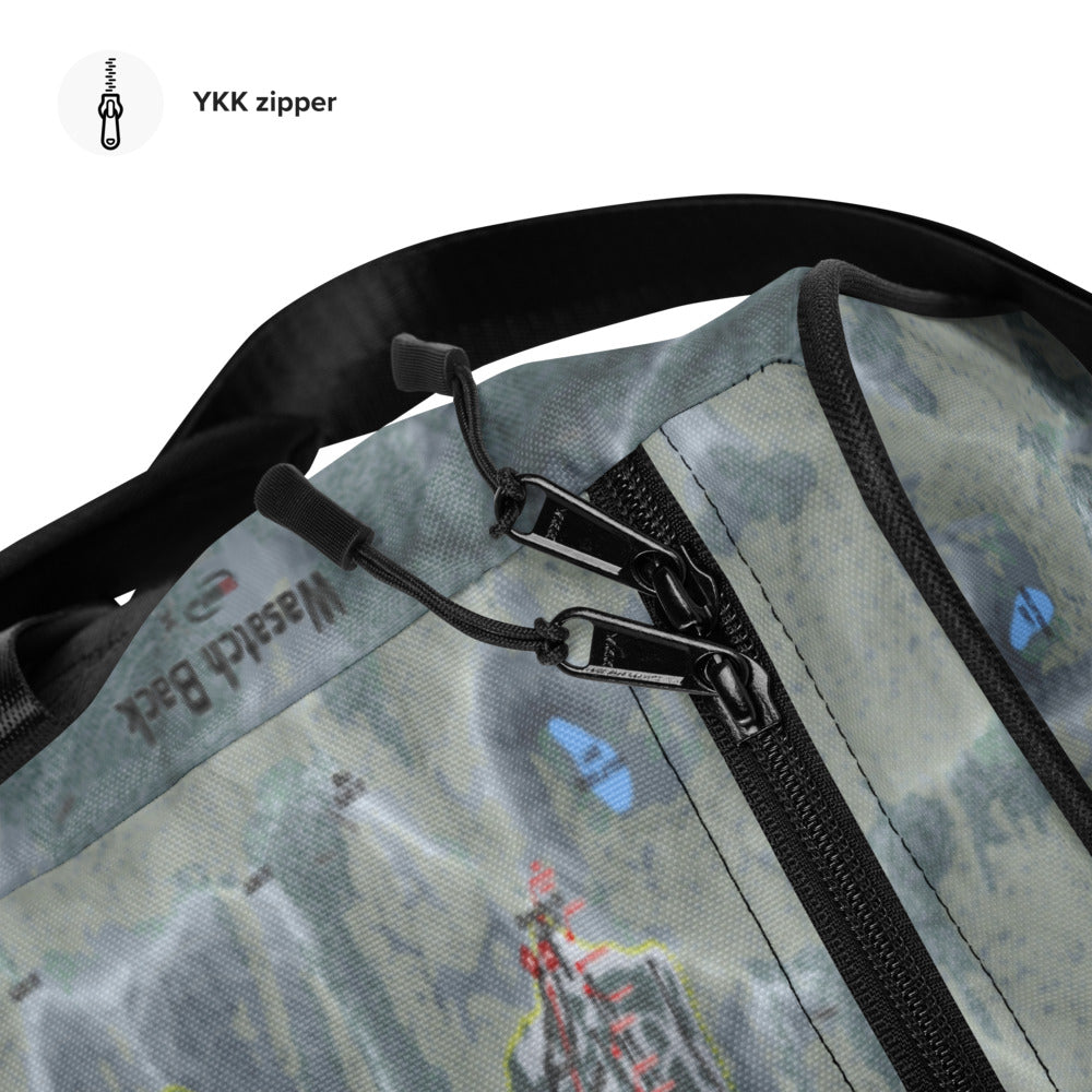 Wasatch Back, Utah Ski Trail Map Printed Duffle Bag - Powderaddicts