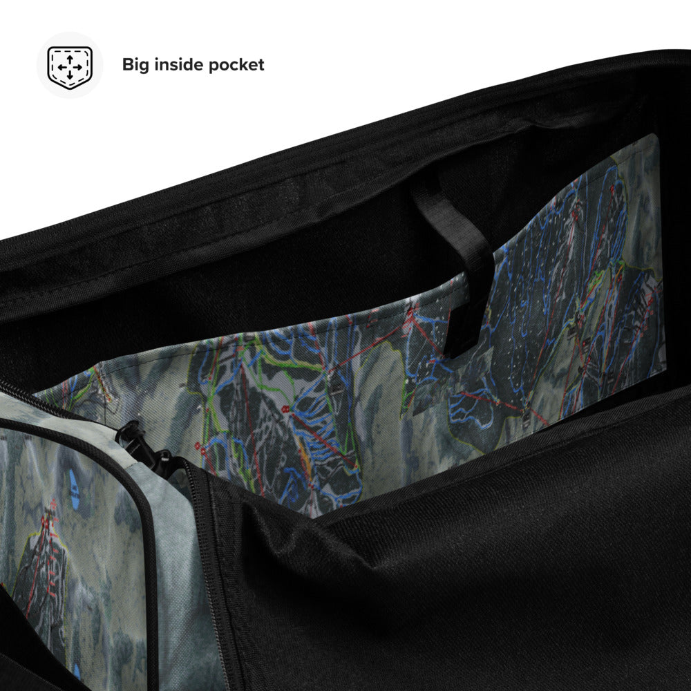 Wasatch Back, Utah Ski Trail Map Printed Duffle Bag - Powderaddicts