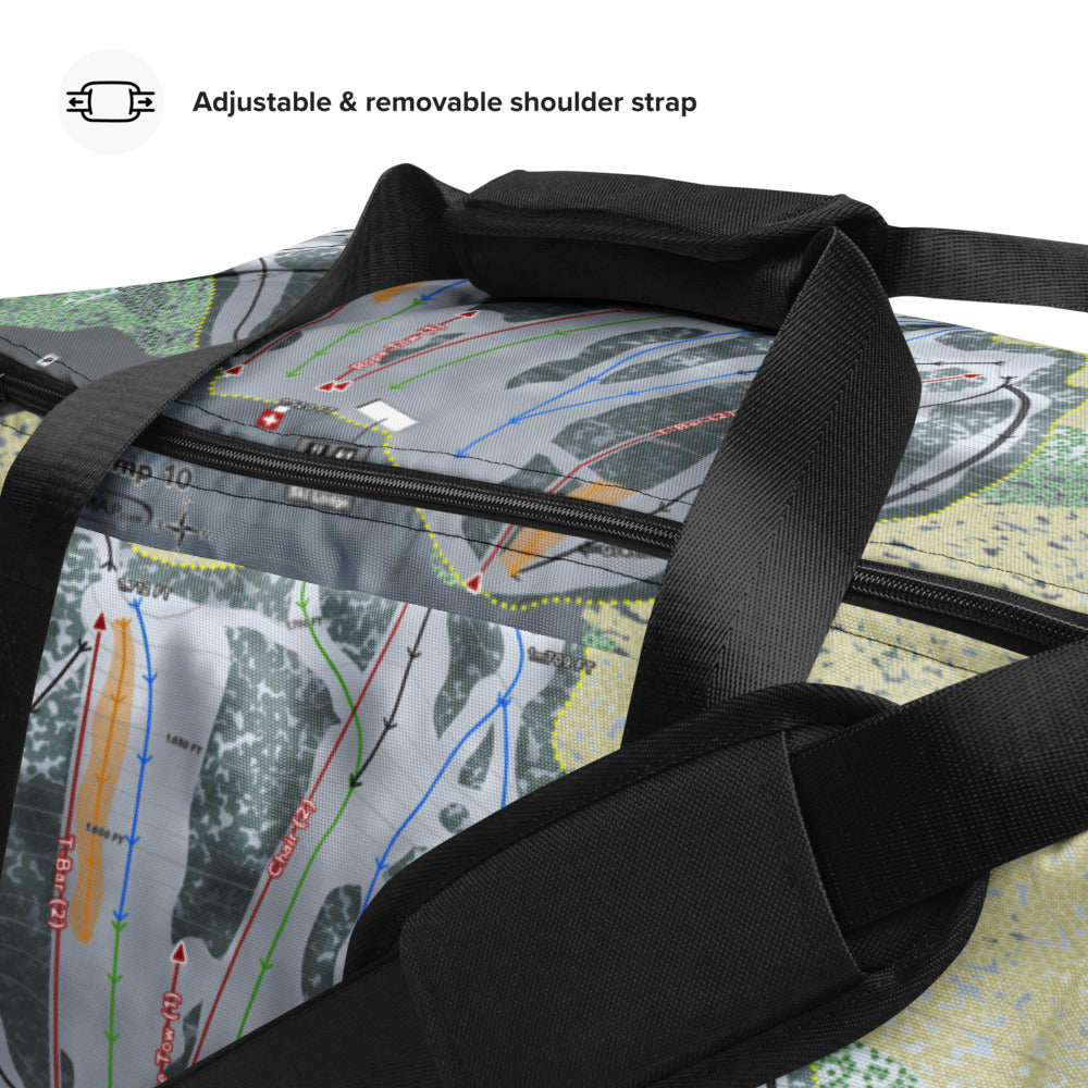 Camp 10, Wisconsin Ski Trail Map Duffle Bag - Powderaddicts
