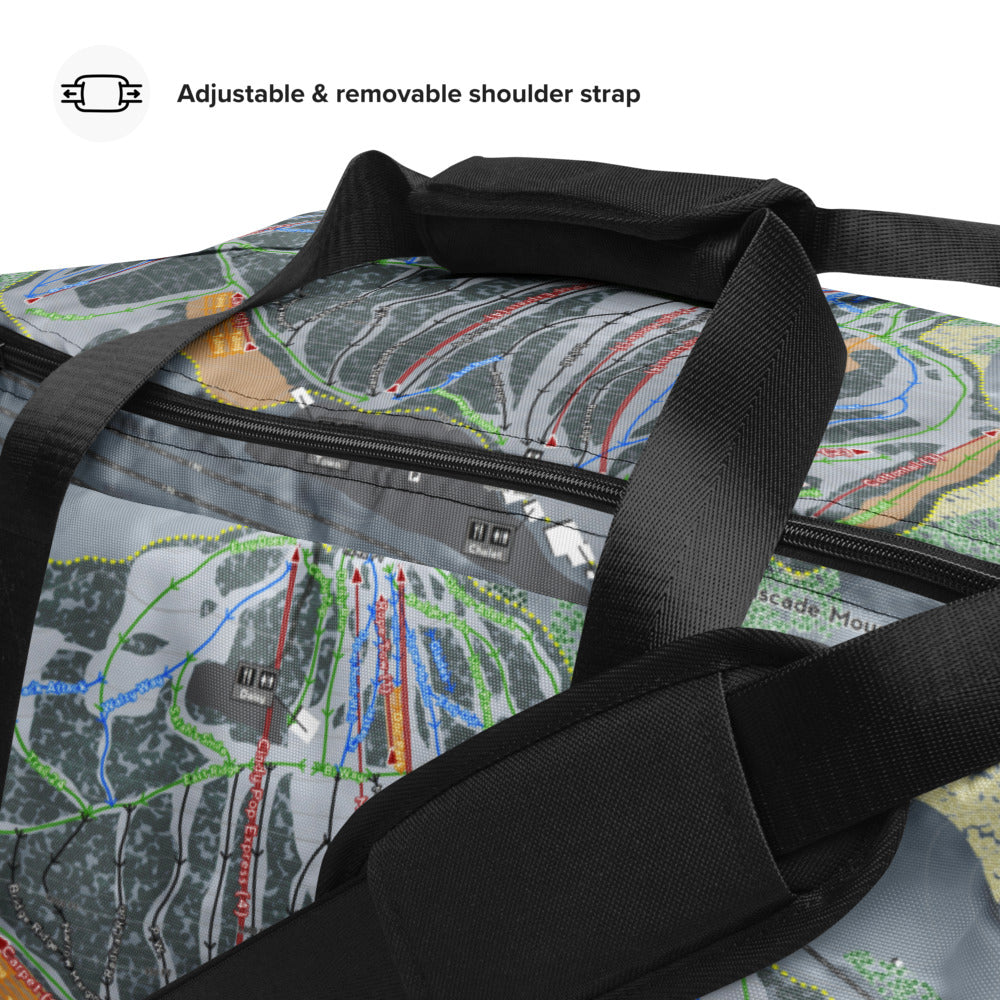 Cascade Mountain, Wisconsin Ski Trail Map Duffle Bag - Powderaddicts