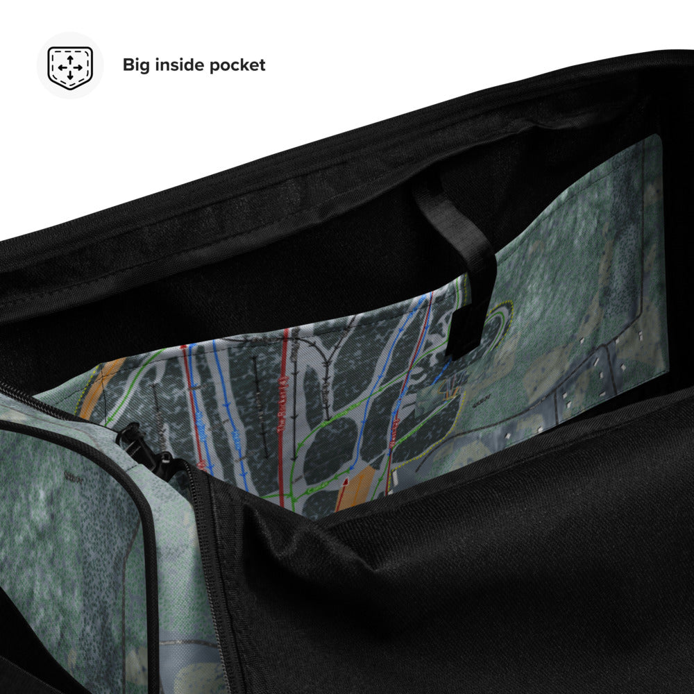Crotched Mountain, New Hampshire Ski Trail Map Duffle Bag - Powderaddicts