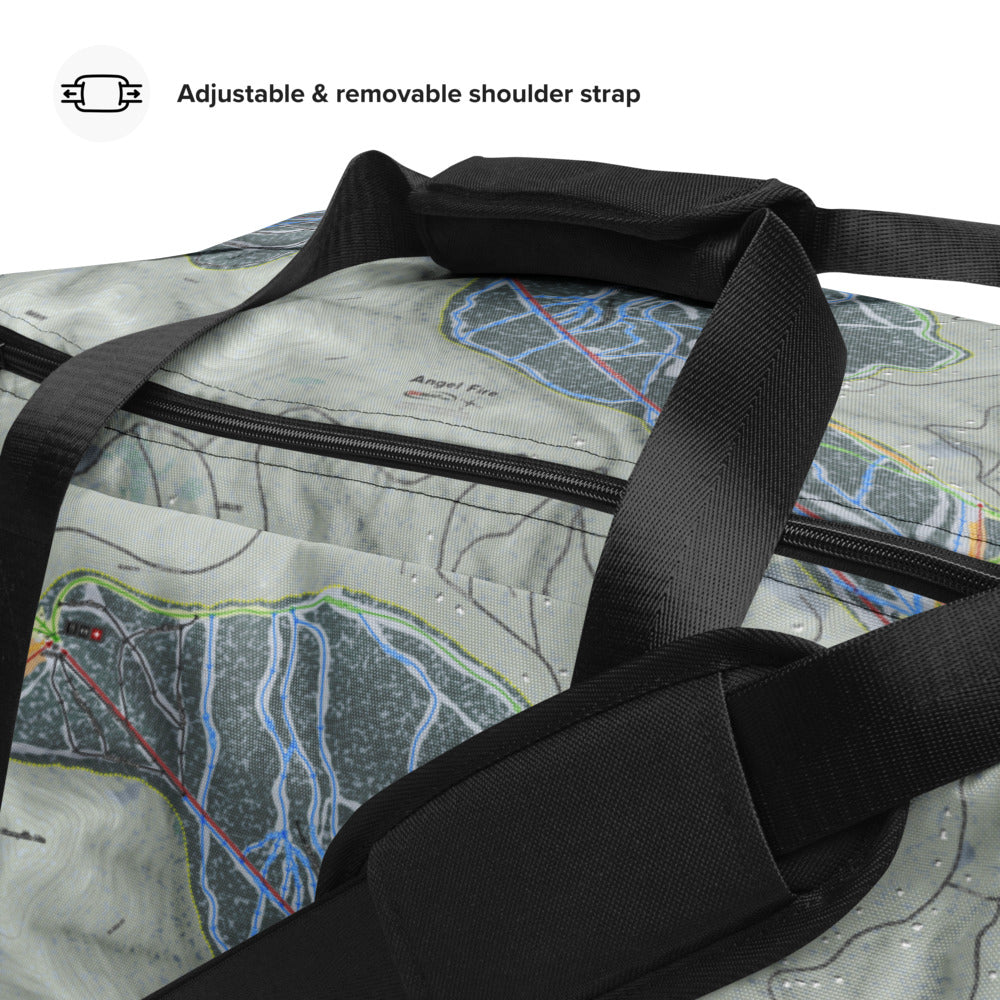 Angel Fire, New Mexico Ski Trail Map Duffle Bag - Powderaddicts