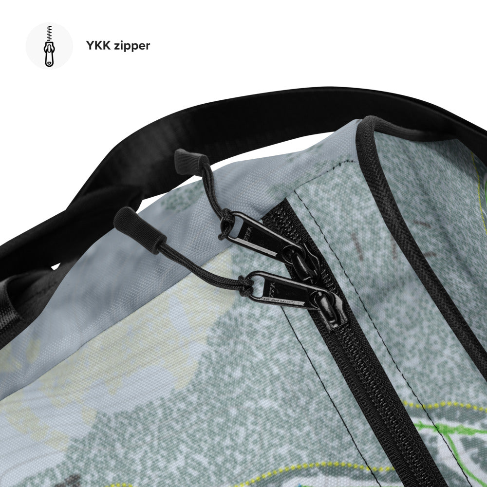 Pajarito, New Mexico Ski Trail Map Duffle Bag - Powderaddicts