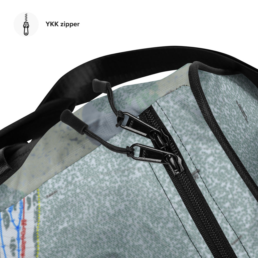 Waterville Valley, New Hampshire Ski Trail Map Duffle Bag - Powderaddicts