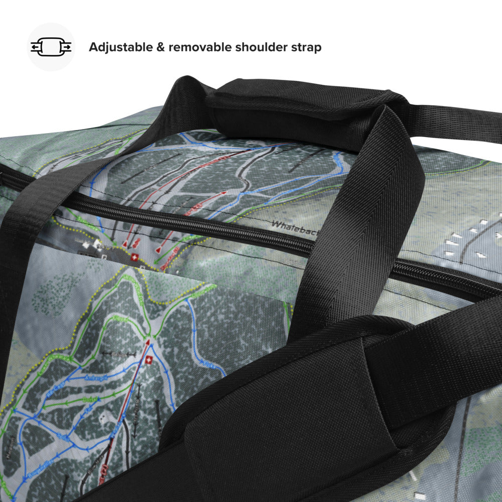 Whaleback Mountain, New Hampshire Ski Trail Map Duffle Bag - Powderaddicts