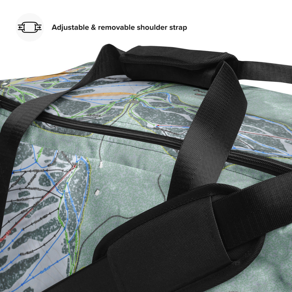 Deer Mountain, South Dakota Ski Trail Map Duffle Bag - Powderaddicts