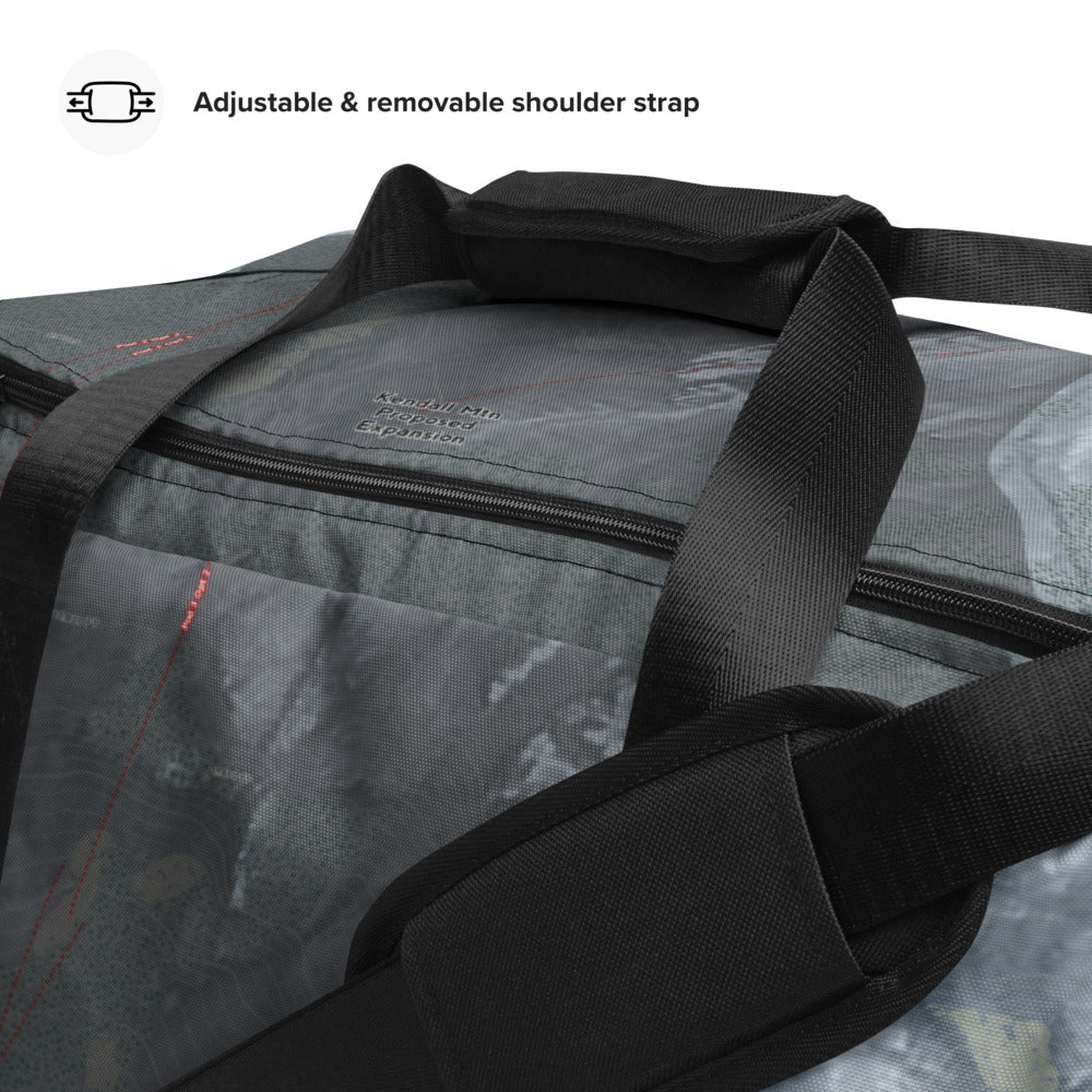 Kendall Mtn, Colorado Ski Trail Map Duffle Bag - Powderaddicts