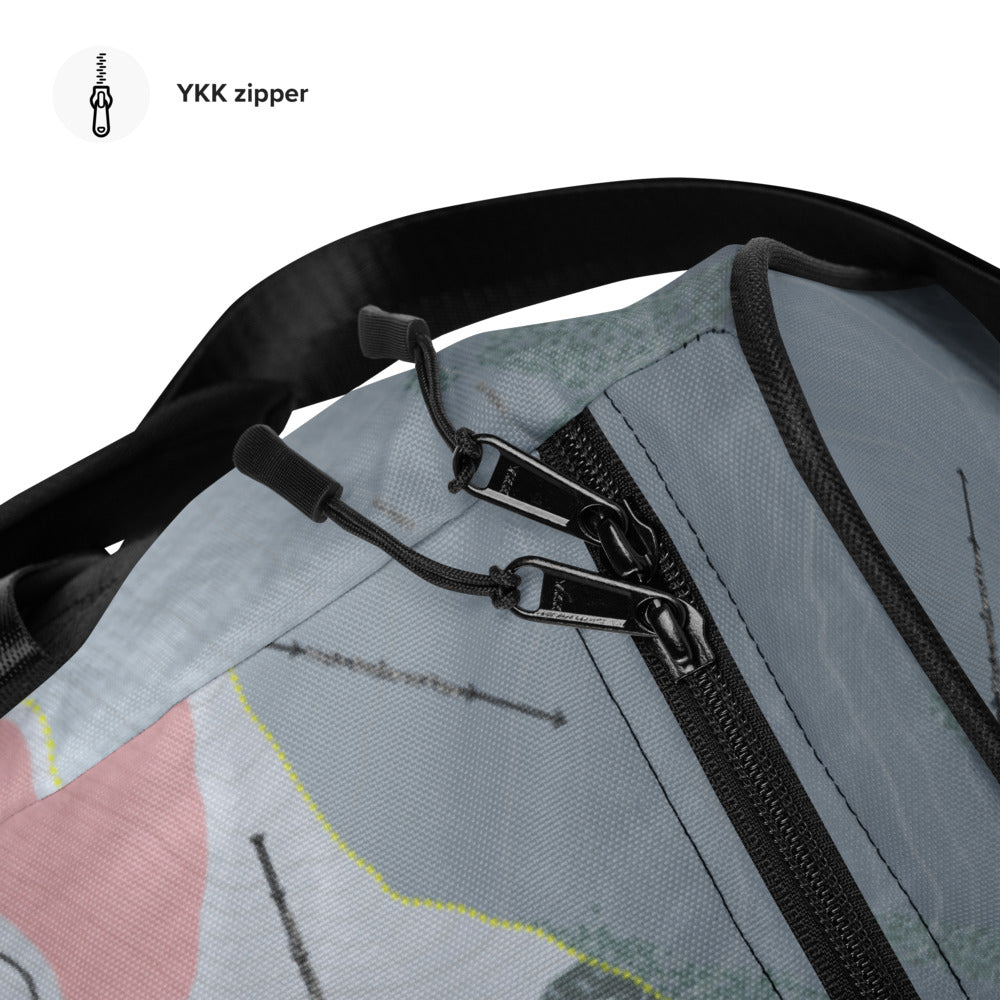 Alyeska, Alaska Ski Trail Map Duffle Bag - Powderaddicts