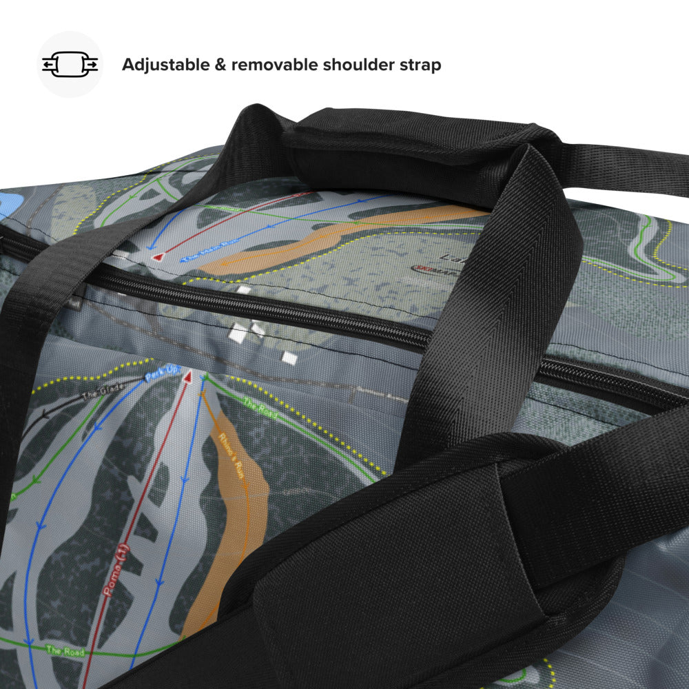 Lake City, Colorado Ski Trail Map Duffle Bag - Powderaddicts