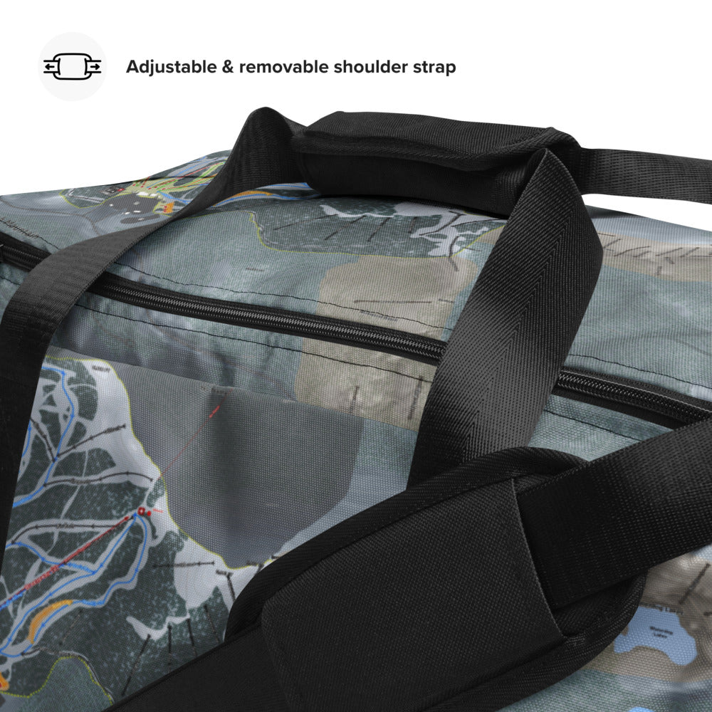 Monarch Mtn, Colorado Ski Trail Map Duffle Bag - Powderaddicts
