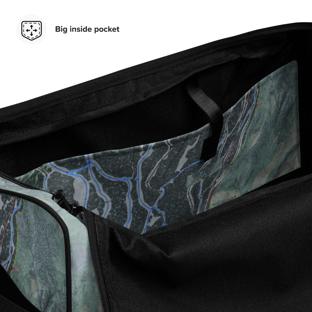 Powderhorn, Colorado Ski Trail Map Duffle Bag - Powderaddicts