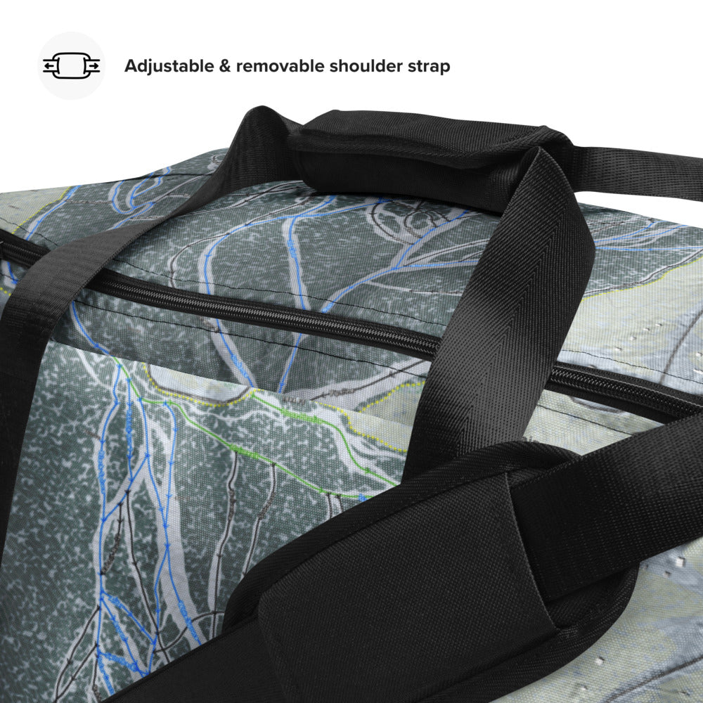 Moose Mountain, Alaska Ski Trail Map Duffle Bag - Powderaddicts