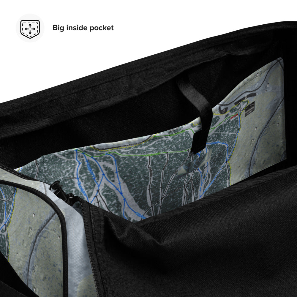 Moose Mountain, Alaska Ski Trail Map Duffle Bag - Powderaddicts