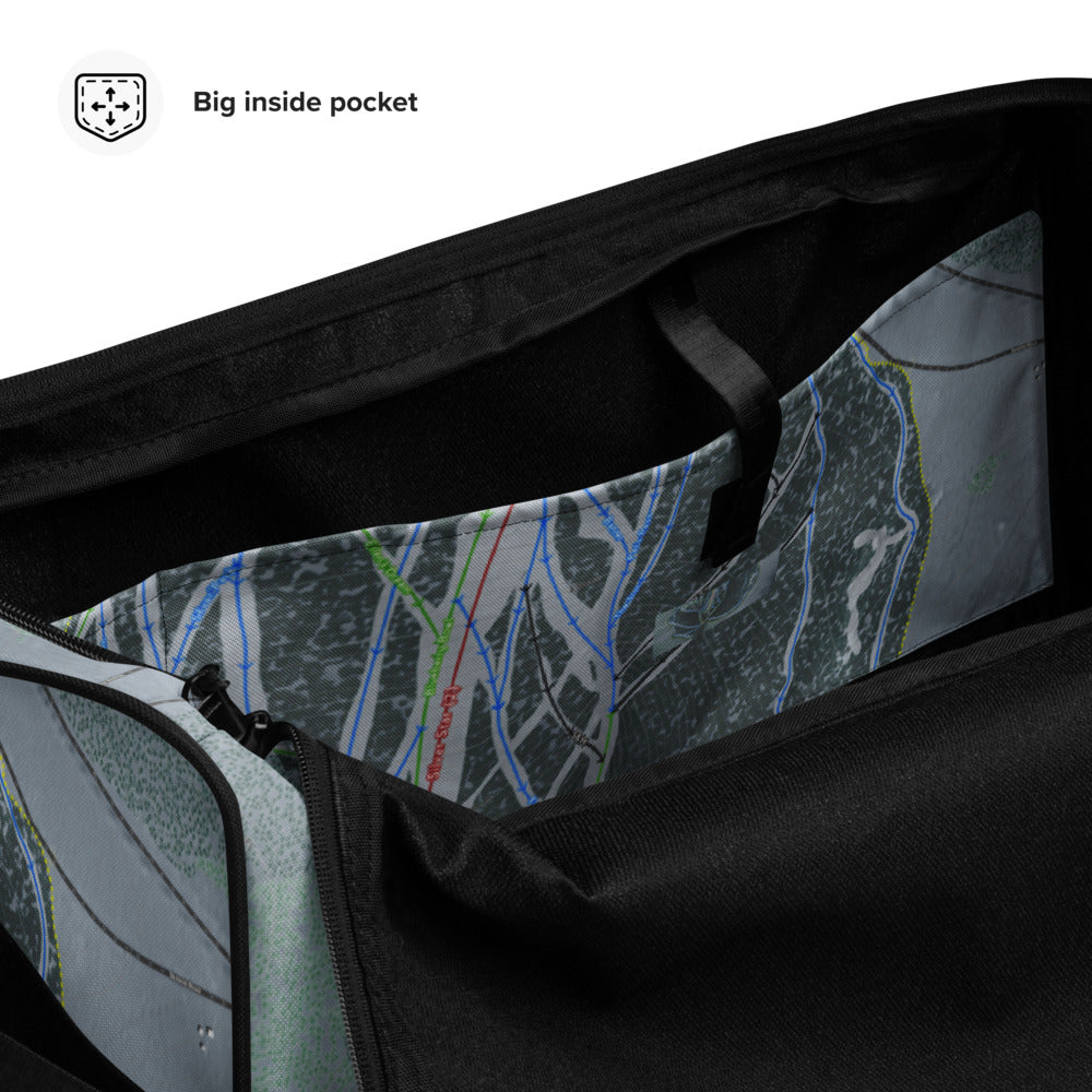 Ski Land, Alaska Ski Trail Map Duffle Bag - Powderaddicts