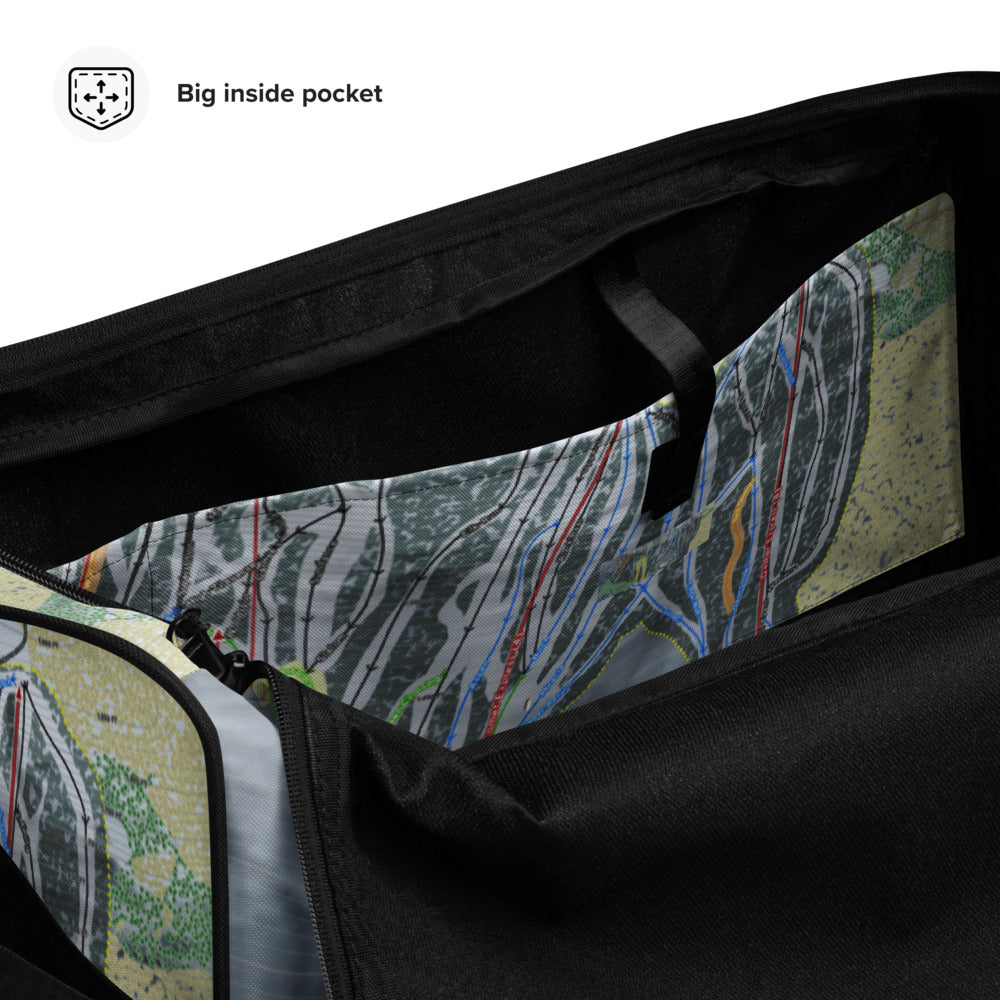 Granite Peak, Wisconsin Ski Trail Map Duffle Bag - Powderaddicts