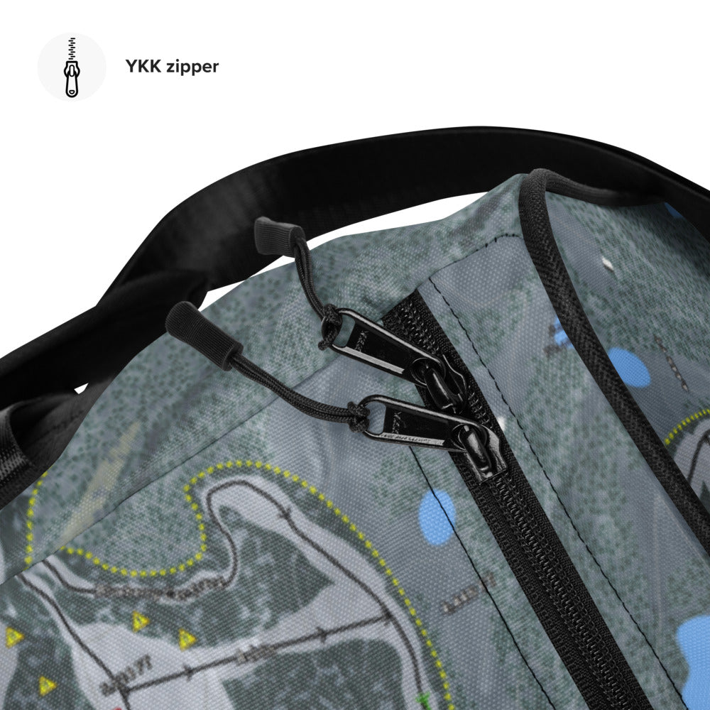 Mt Baker, Washington Ski Trail Map Duffle Bag - Powderaddicts