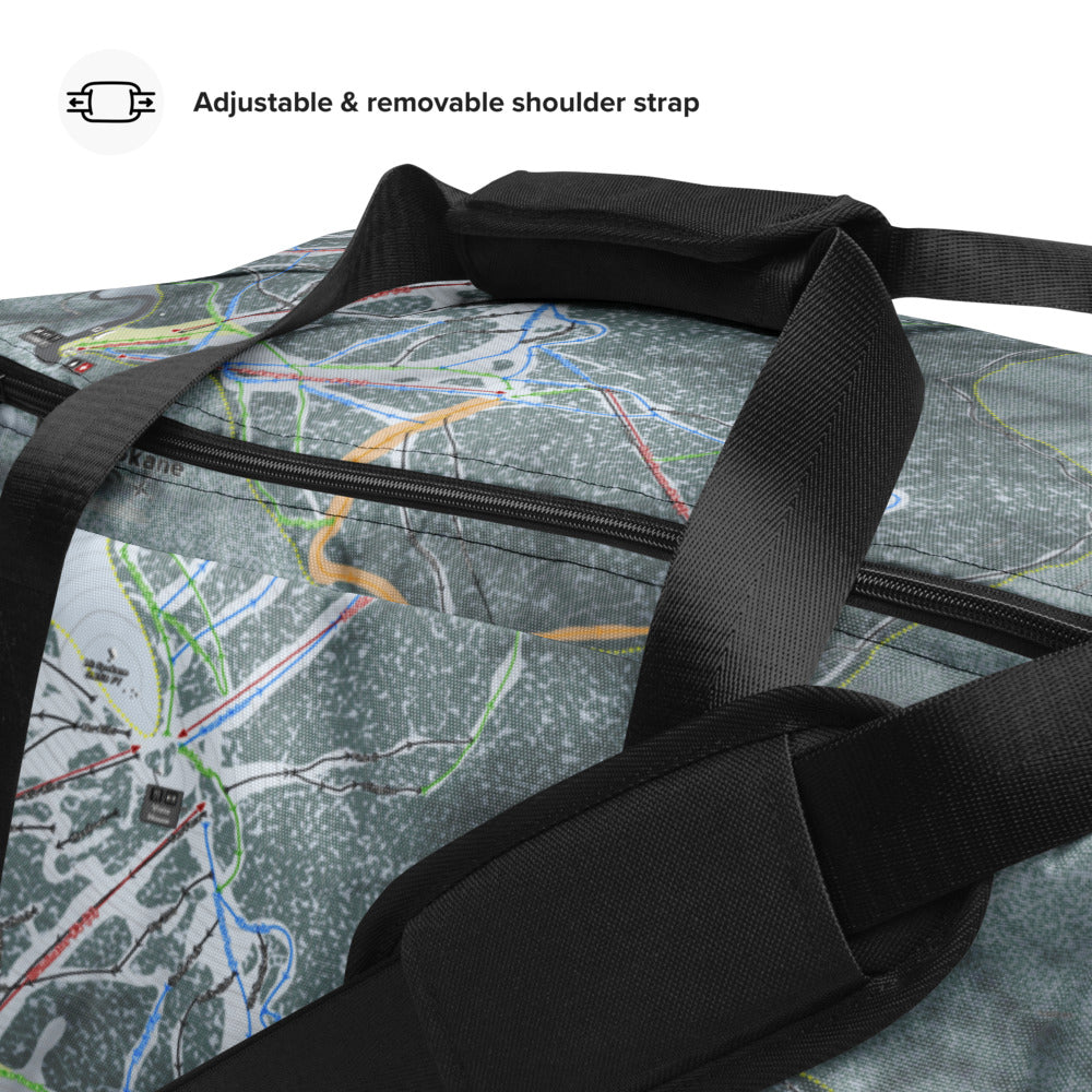 Mt Spokane, Washington Ski Trail Map Duffle Bag - Powderaddicts