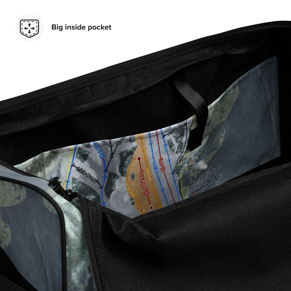Mont Du Lac, Wisconsin Ski Trail Map Duffle Bag - Powderaddicts