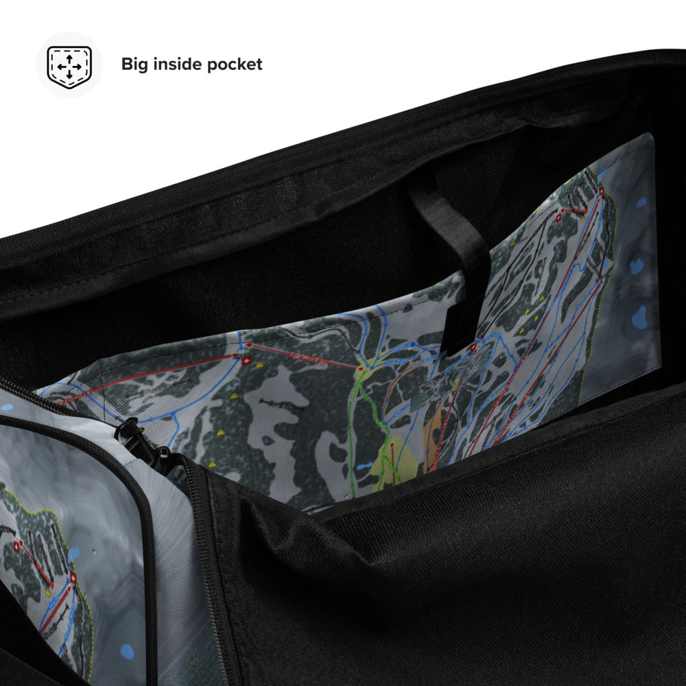 Stevens Pass, Washington Ski Trail Map Duffle Bag - Powderaddicts