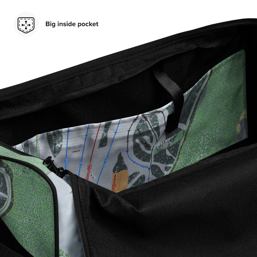 Mount Ashwabay, Wisconsin Ski Trail Map Duffle Bag - Powderaddicts