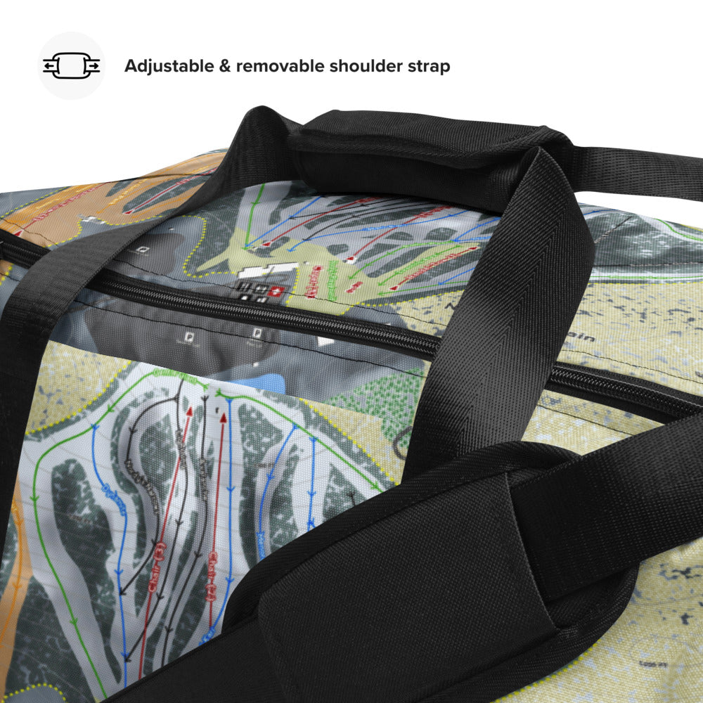 Nordic Mountain, Wisconsin Ski Trail Map Duffle Bag - Powderaddicts