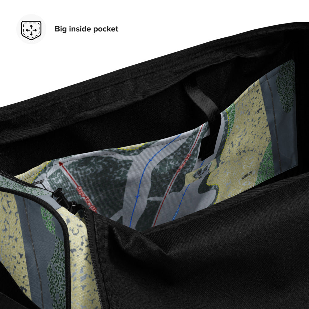 Paul Bunyan, Wisconsin Ski Trail Map Duffle Bag - Powderaddicts