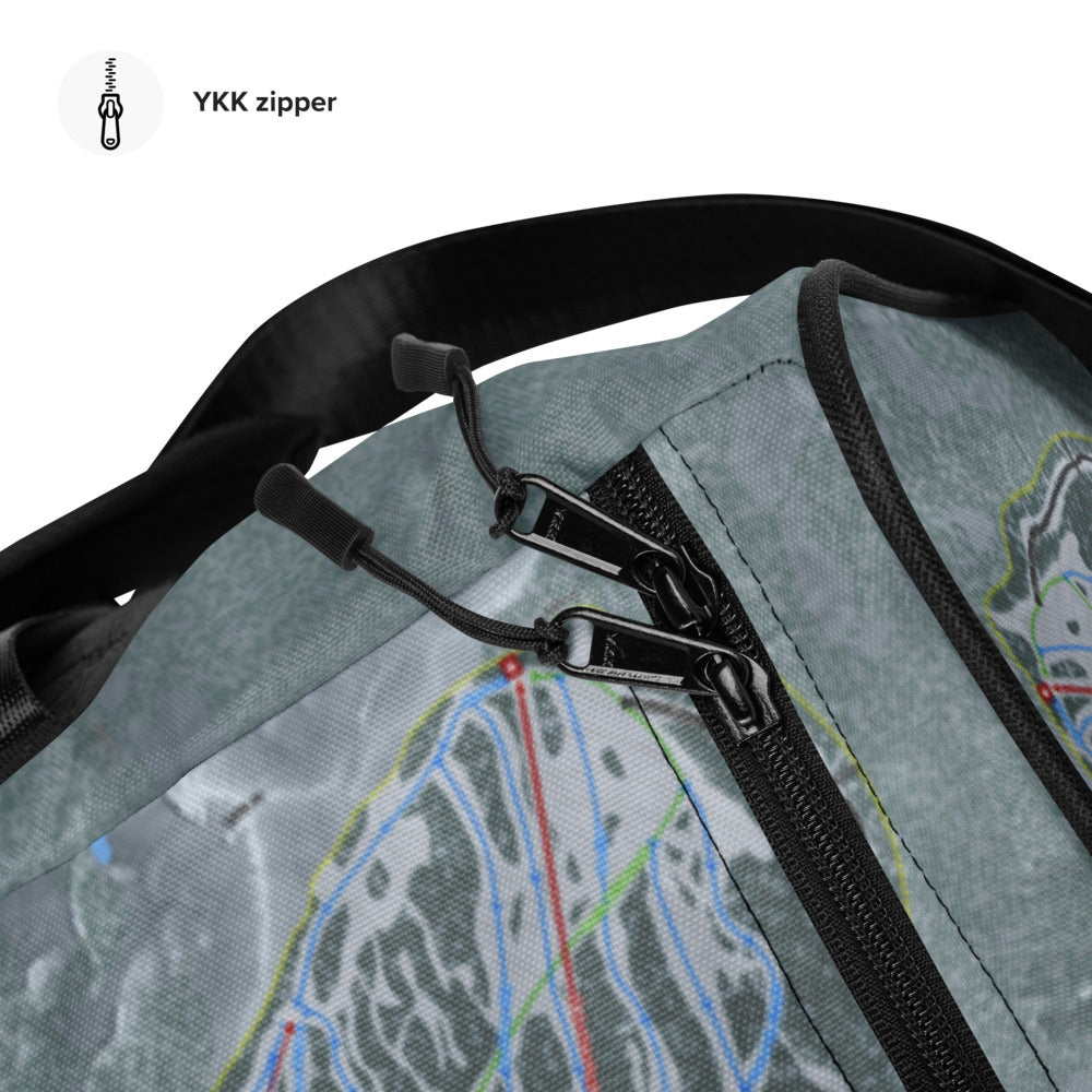 White Pass, Washington Ski Trail Map Duffle Bag - Powderaddicts