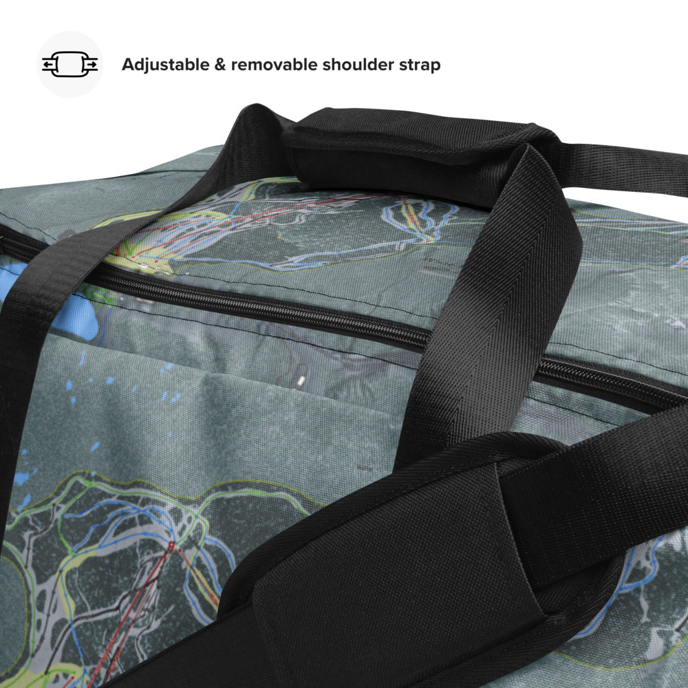 White Pass, Washington Ski Trail Map Duffle Bag - Powderaddicts