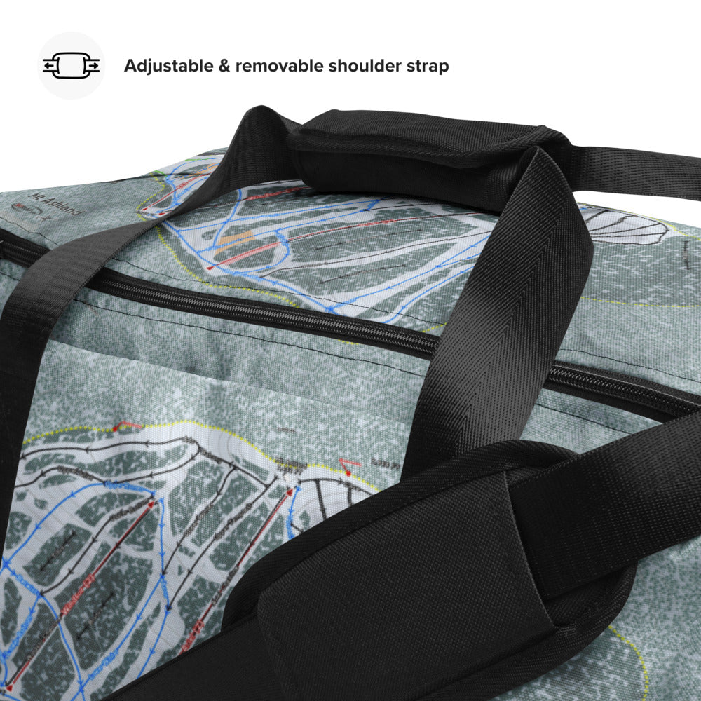 Mt Ashland, Oregon Ski Trail Map Duffle Bag - Powderaddicts
