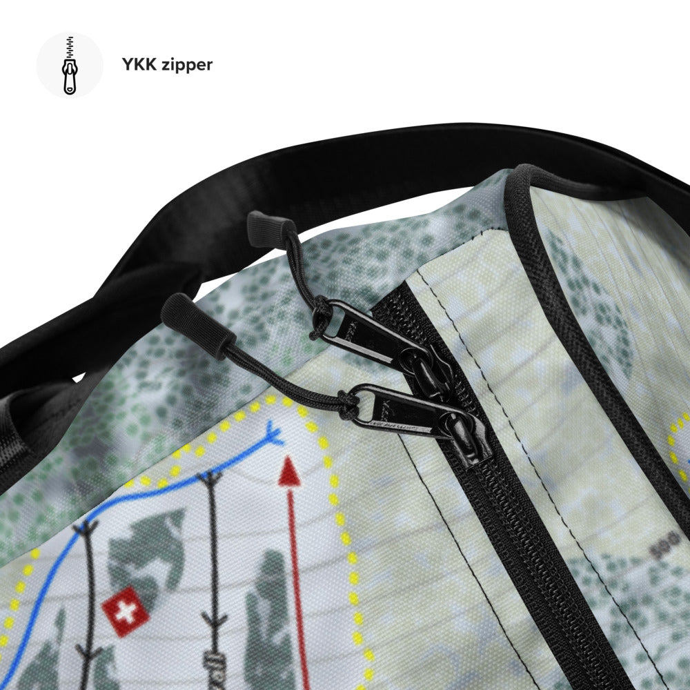 Blue Hills, Massachusetts Ski Trail Map Duffle Bag - Powderaddicts