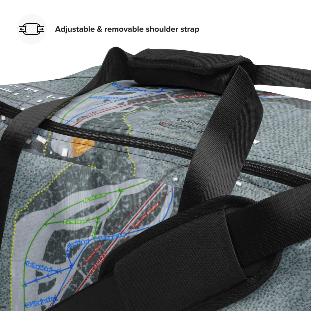 Summit, Oregon Ski Trail Map Fleece Blanket Duffle Bag - Powderaddicts