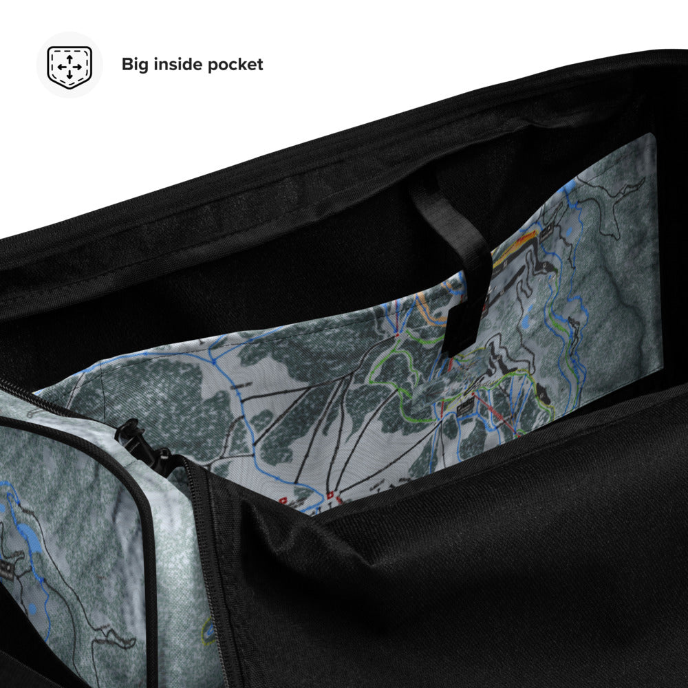 Bogus Basin, Idaho Ski Trail Map Duffle Bag - Powderaddicts