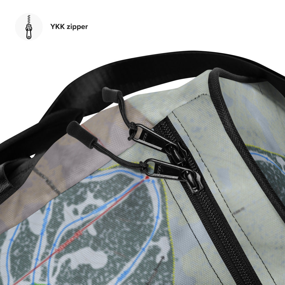 Brundage, Idaho Ski Trail Map Duffle Bag - Powderaddicts