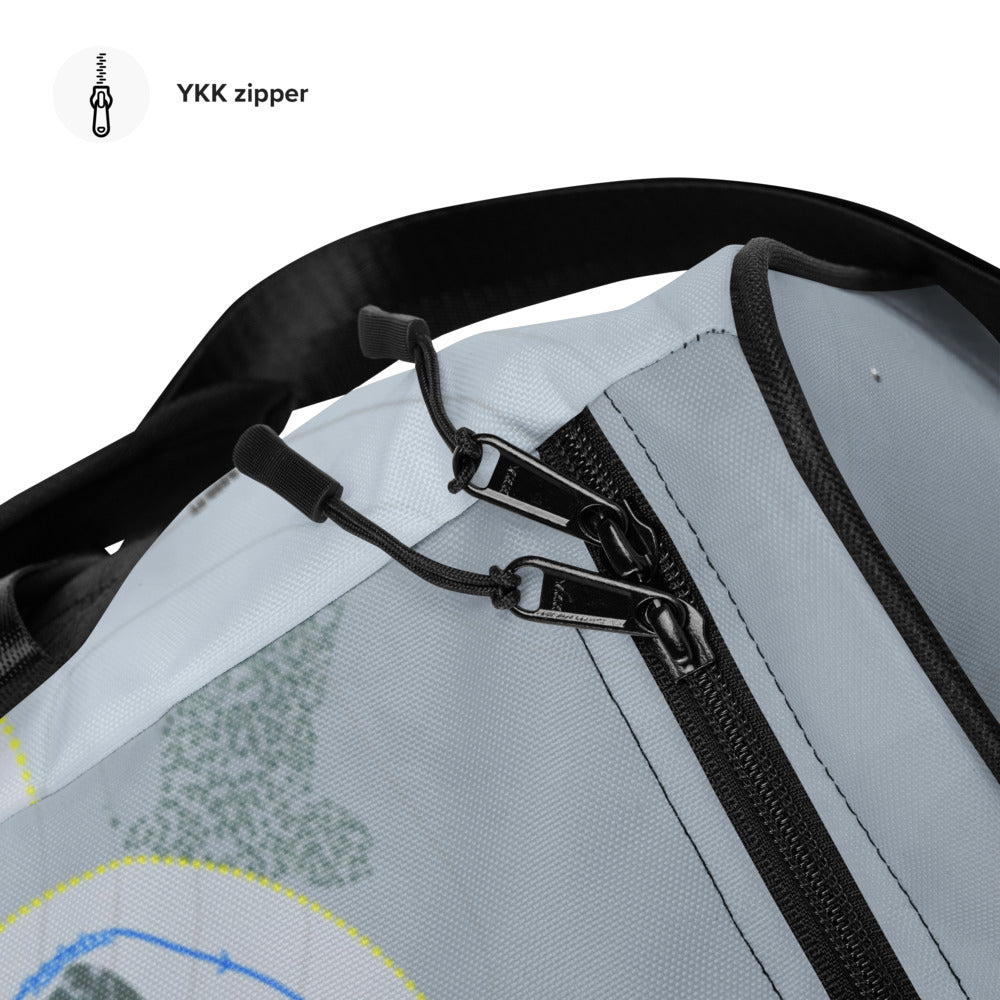 Pomerelle, Idaho Ski Trail Map Duffle Bag - Powderaddicts